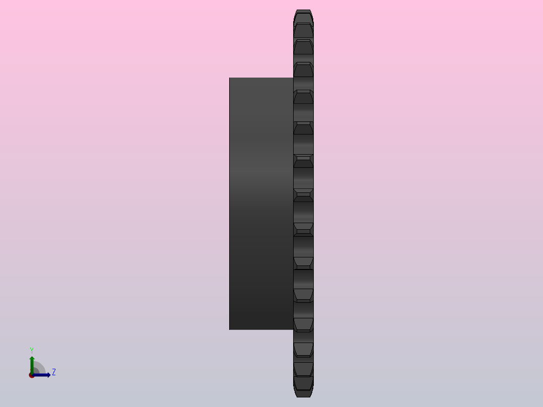 直孔链轮08B型_33-08B-1右视图