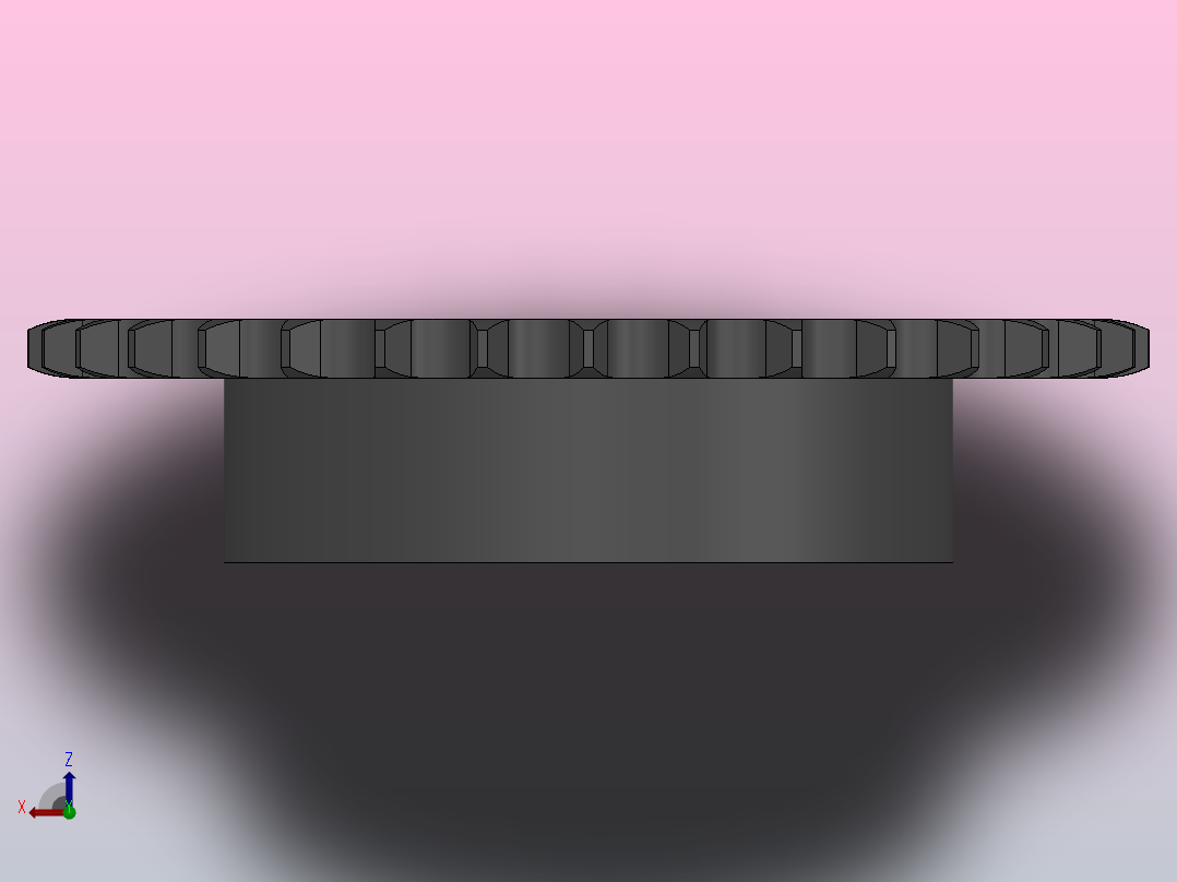 直孔链轮08B型_33-08B-1俯视图