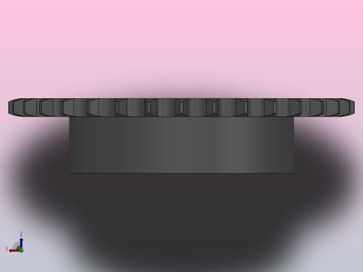 直孔链轮08B型_33-08B-1俯视缩略图