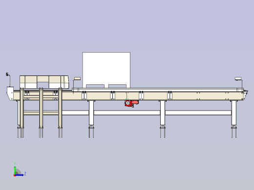 conveyor链条输送线3D数模图纸 STEP格式左视缩略图