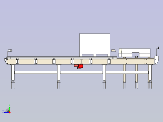 conveyor链条输送线3D数模图纸 STEP格式右视缩略图