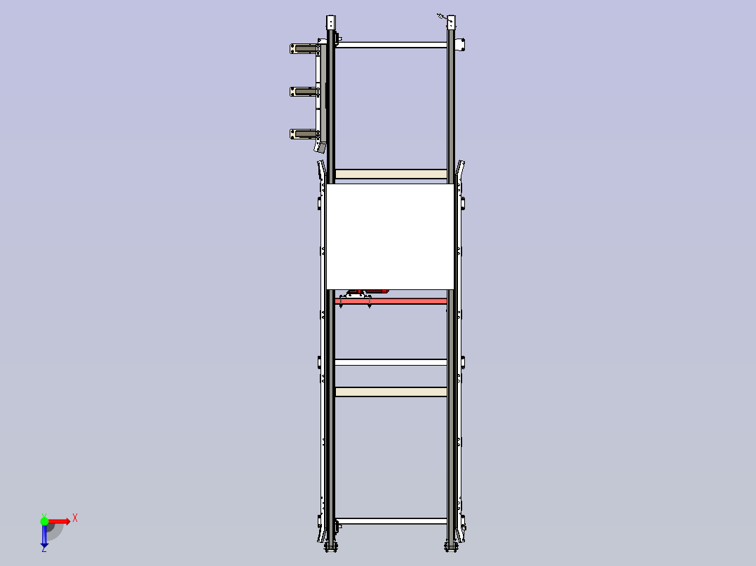 conveyor链条输送线3D数模图纸 STEP格式俯视图