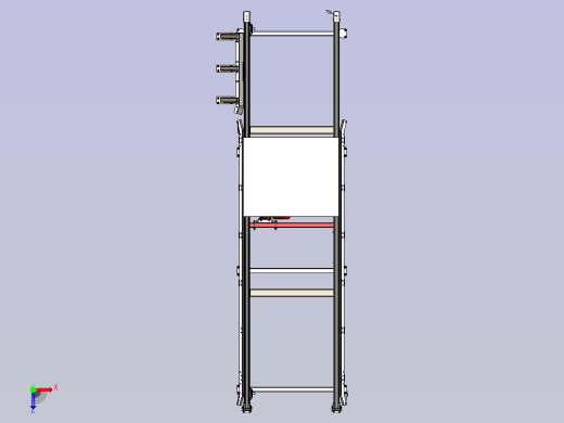 conveyor链条输送线3D数模图纸 STEP格式俯视缩略图