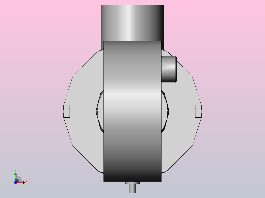 液压油缸HSG-40X25-CA 基本型圆型工程油缸[HSG-40x25-300-CAI]前视图