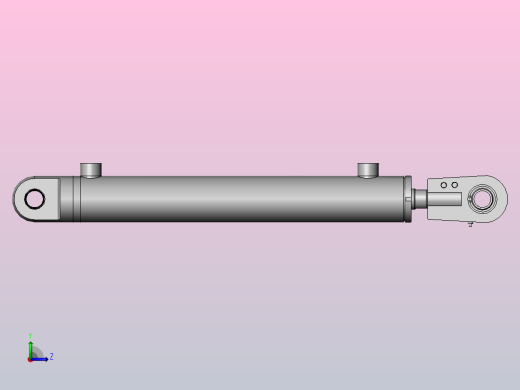 液压油缸HSG-40X25-CA 基本型圆型工程油缸[HSG-40x25-300-CAI]左视缩略图