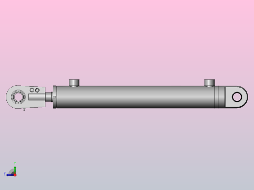 液压油缸HSG-40X25-CA 基本型圆型工程油缸[HSG-40x25-300-CAI]右视缩略图