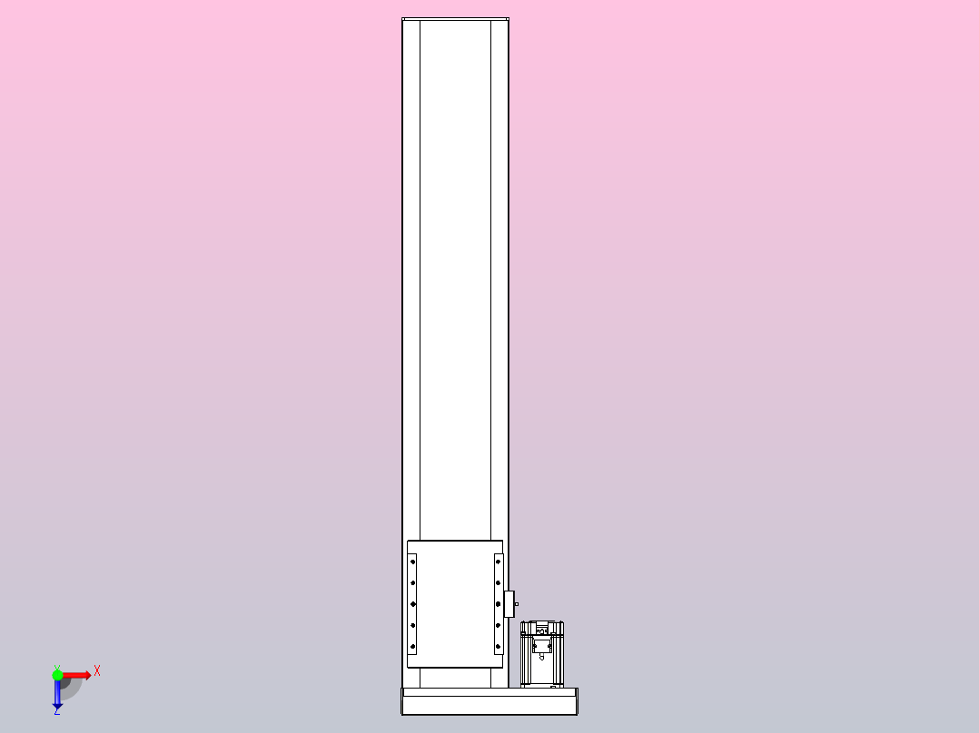 滚珠丝杠直线轴带导轨全封闭TPA-HCR-202D-2510C-L950-MR-Y-P75-N3俯视图