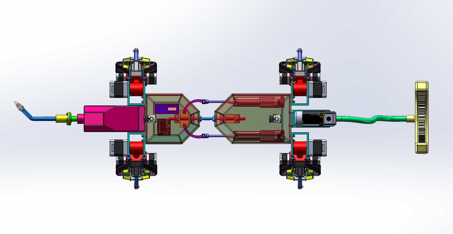 管道清洗与检测机器人（SW+CAD+说明书）