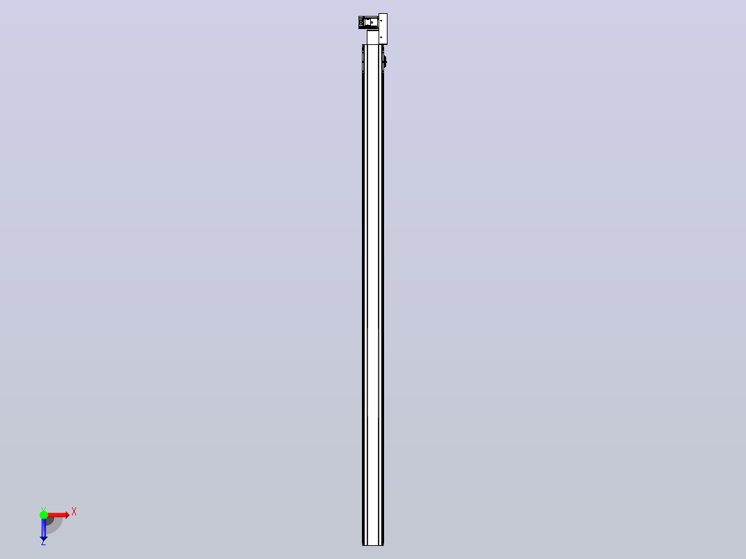 皮带直线轴半封闭可选导轨TPA-HNB-105D-90-L2200-ML-C-P20-N3俯视图