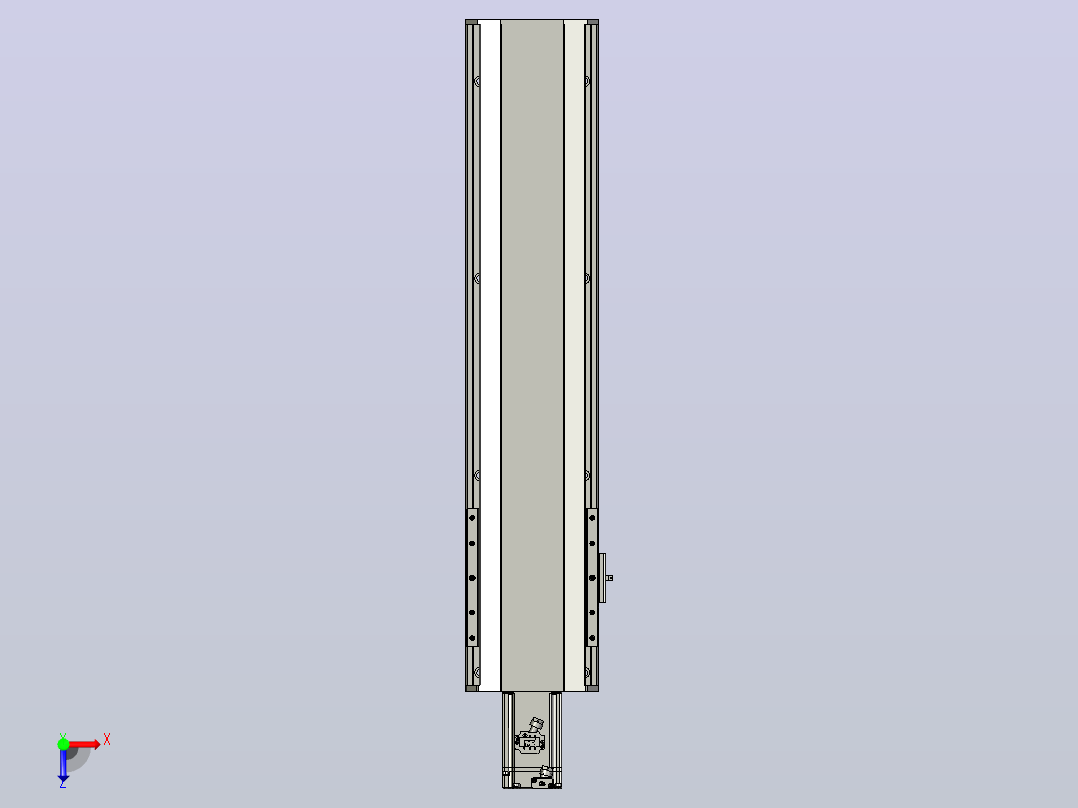 日规模组半封闭丝杆TPA-HNR-135T-1610C-L450-M-HC40-N3俯视图