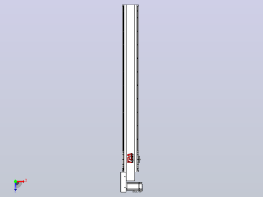 皮带直线轴半封闭可选导轨TPA-HNB-120D-110-L1000-ML-C-P40-N3俯视缩略图