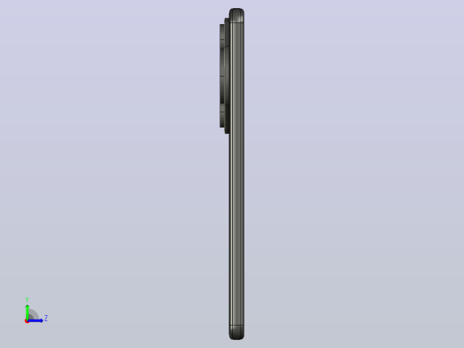 华为Pura70Pro+魅影黑三维模型左视缩略图