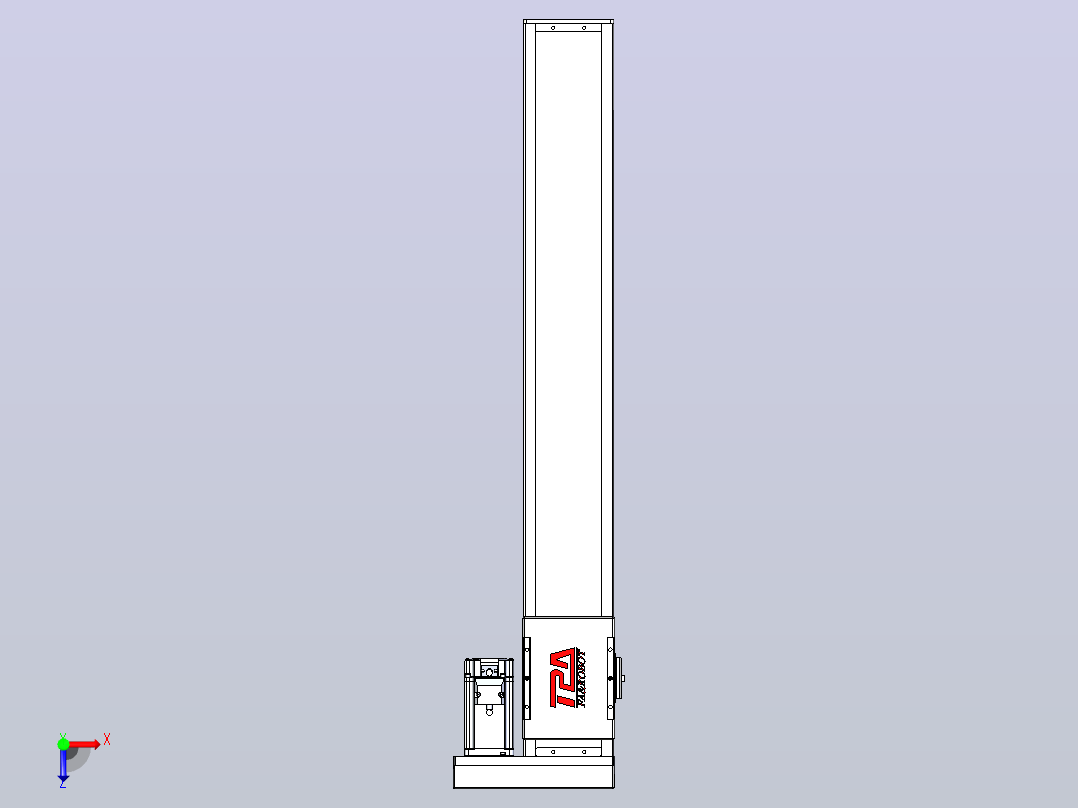 滚珠丝杠直线轴带导轨全封闭TPA-HCR-110D-1610C-L700-ML-Y-P40-N3俯视图