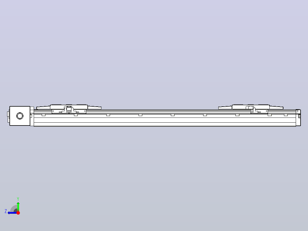 皮带直线轴双滑块型TPA-GCBS-120-P70-L175-DR-M20-N3右视图