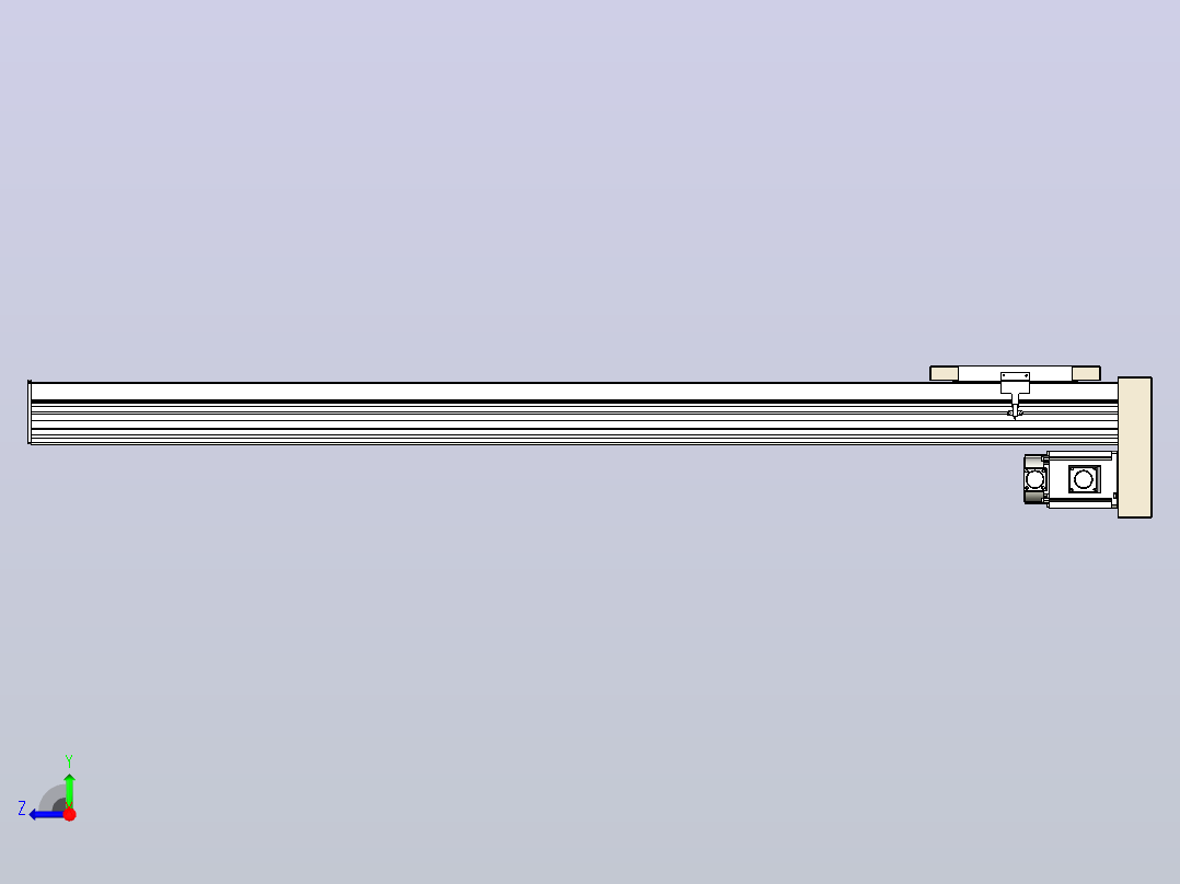 滚珠丝杠直线轴带导轨全封闭TPA-HCR-220D-3210C-L1550-MP-Y-P1K-N3右视图