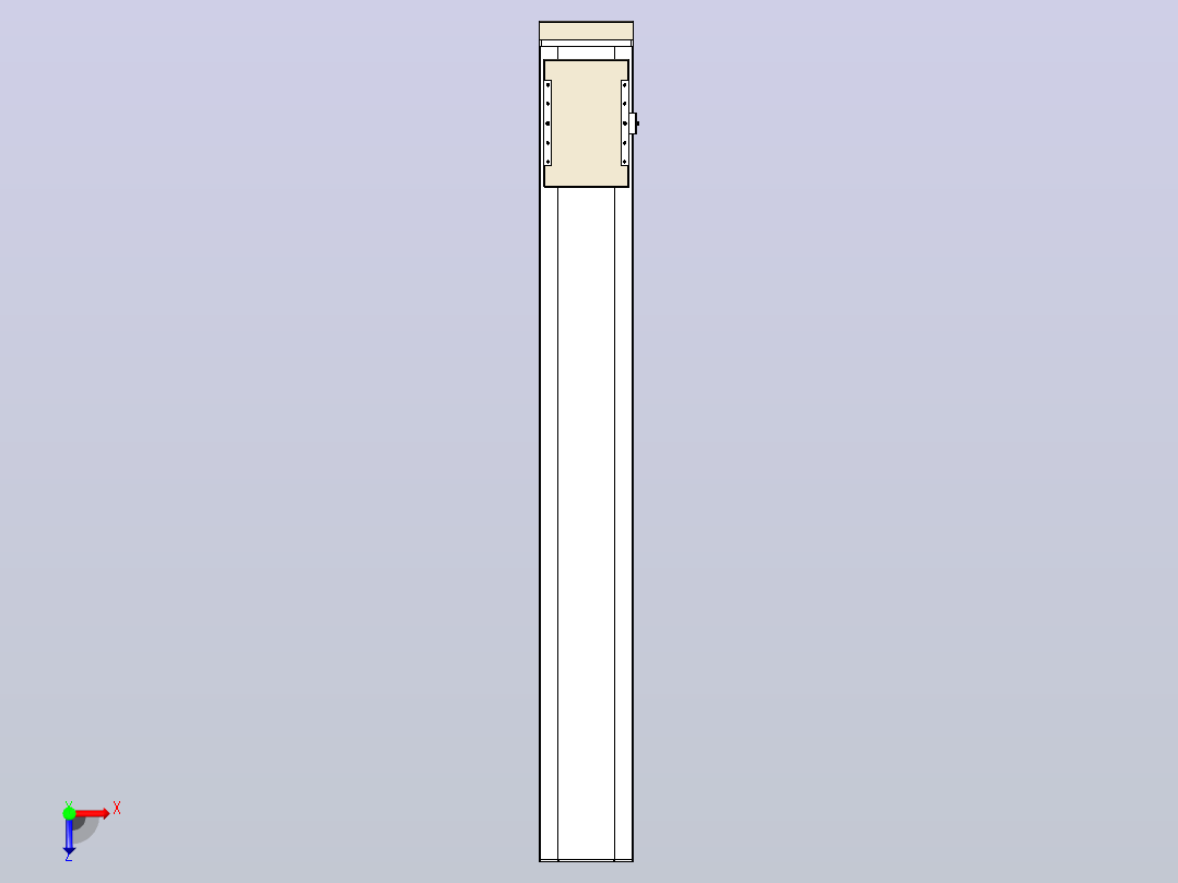 滚珠丝杠直线轴带导轨全封闭TPA-HCR-220D-3210C-L1550-MP-Y-P1K-N3俯视图