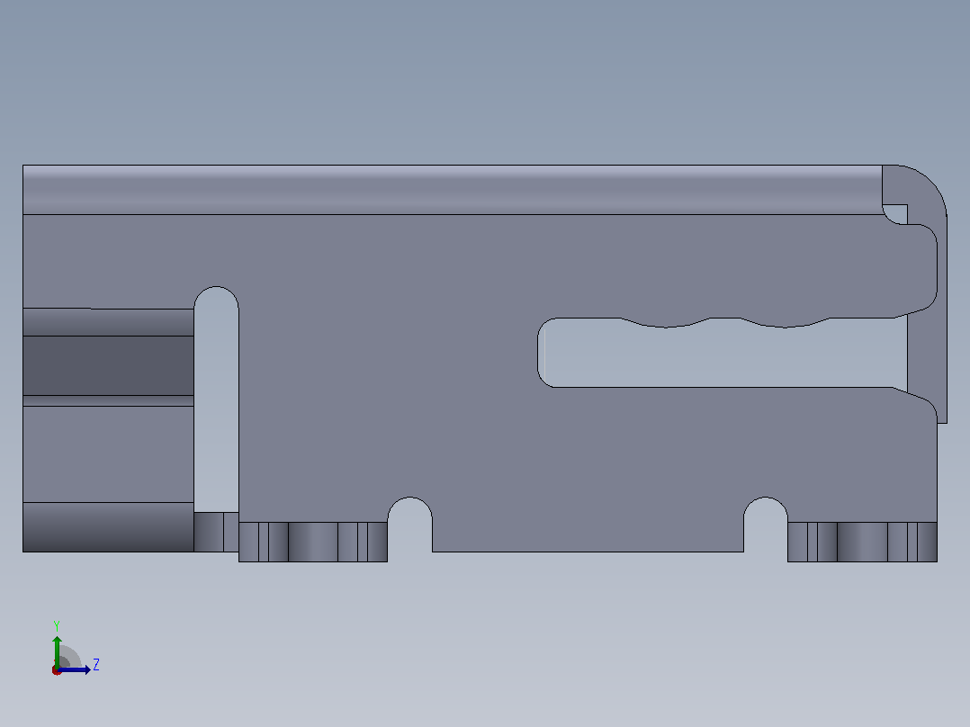 manifold_solid_brep_58346_1_1接口，插口，卡槽，网络插口左视图