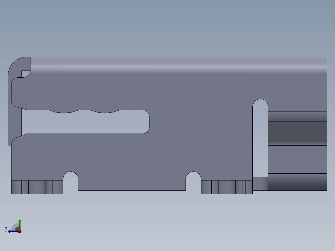 manifold_solid_brep_58346_1_1接口，插口，卡槽，网络插口右视图