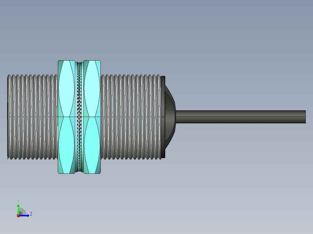 接近开关传感器ZJG04-F-16-M30-N-C左视图