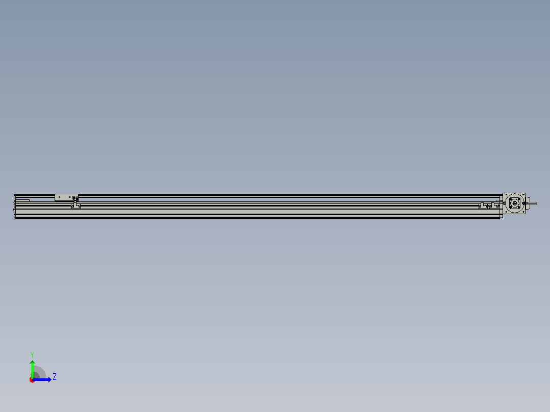 MT75BT半封闭皮带滑台[MT75BT.L80.1200.LT.P40.C3]左视图