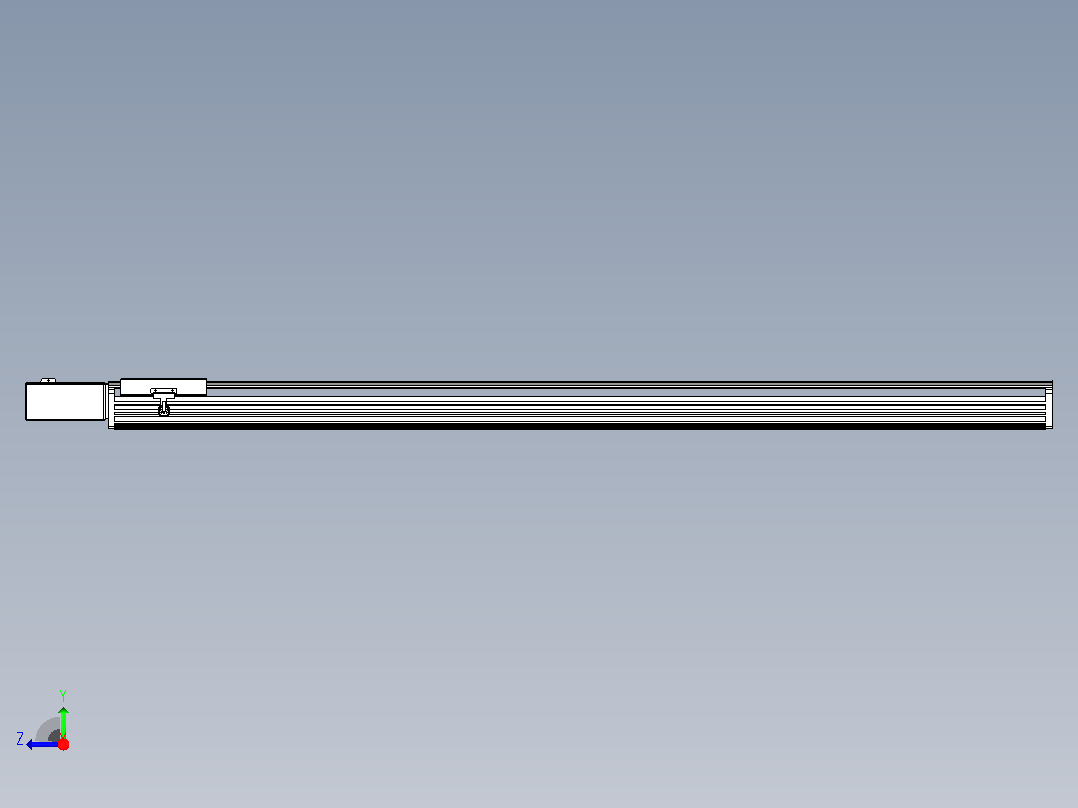 皮带直线轴半封闭可选导轨TPA-HNB-202D-140-L1850-MR-C-P75-N3右视图
