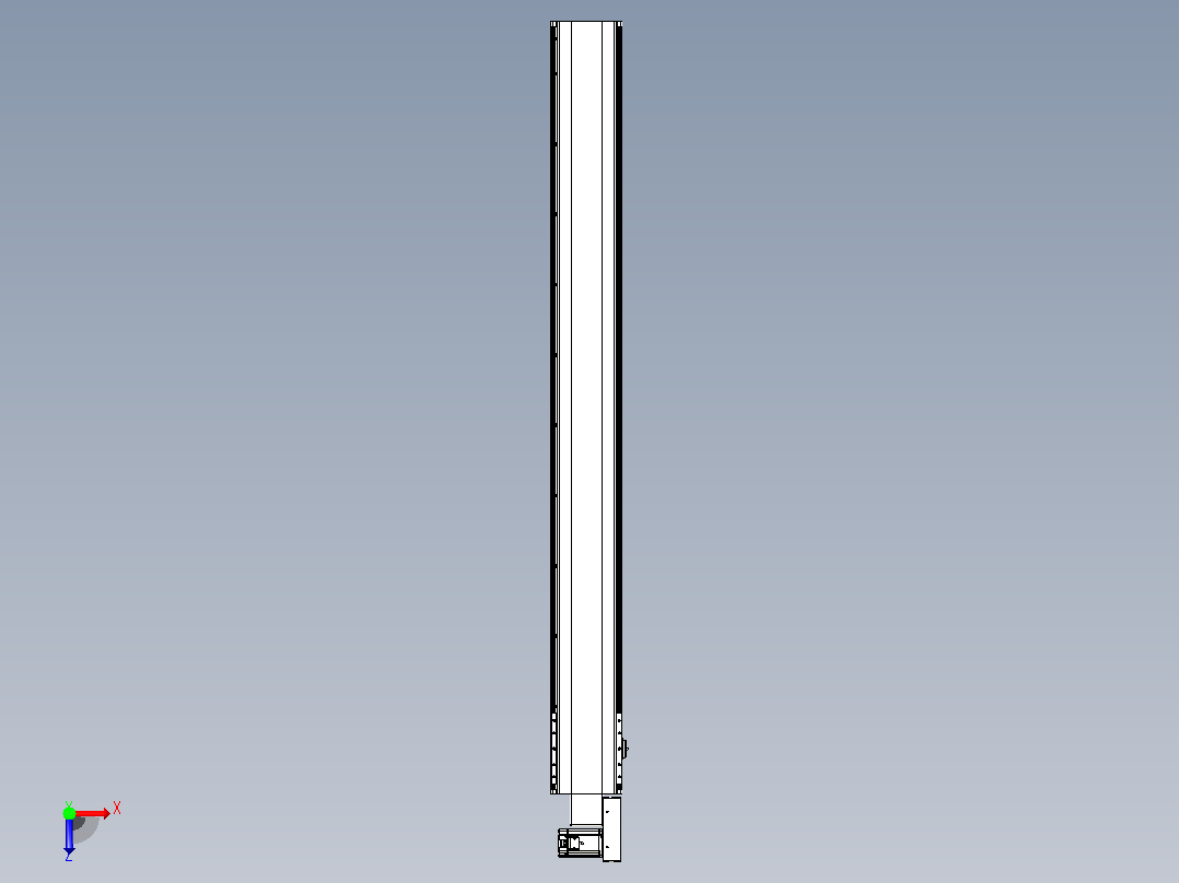 皮带直线轴半封闭可选导轨TPA-HNB-202D-140-L1850-MR-C-P75-N3俯视图