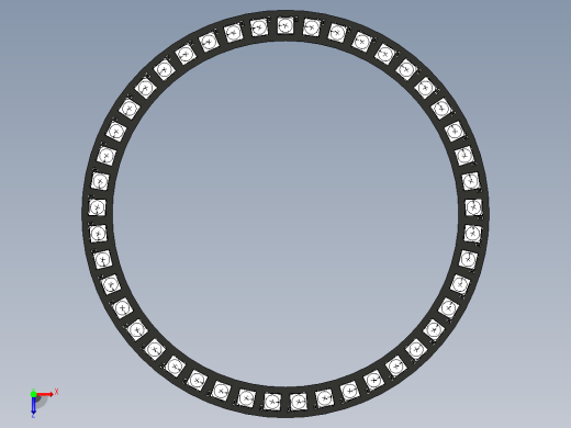 WS2812B环8至45 LED黑色PCB俯视缩略图