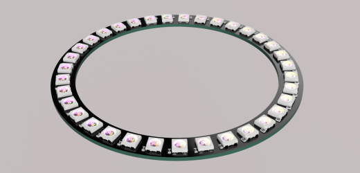 WS2812B环8至45 LED黑色PCB缩略图