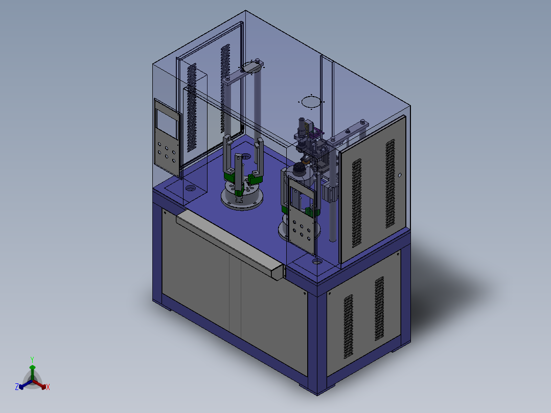 保温杯嘴焊接设备sw17可编辑正等轴测图