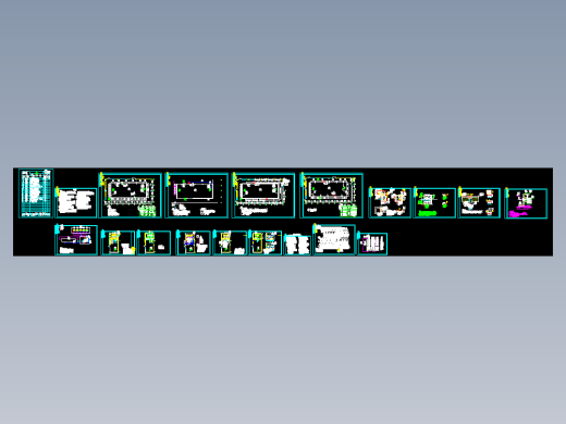 别墅地下小型游泳池设备平面cad图纸