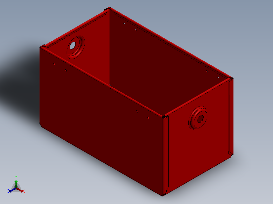 SolidWorks 工具盒图纸正等轴测图