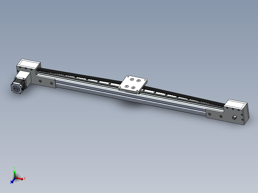 50同步带模组滑台型材同步带直线滑台直线电机模组3d全套图纸