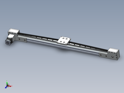 50同步带模组滑台型材同步带直线滑台直线电机模组3d全套图纸