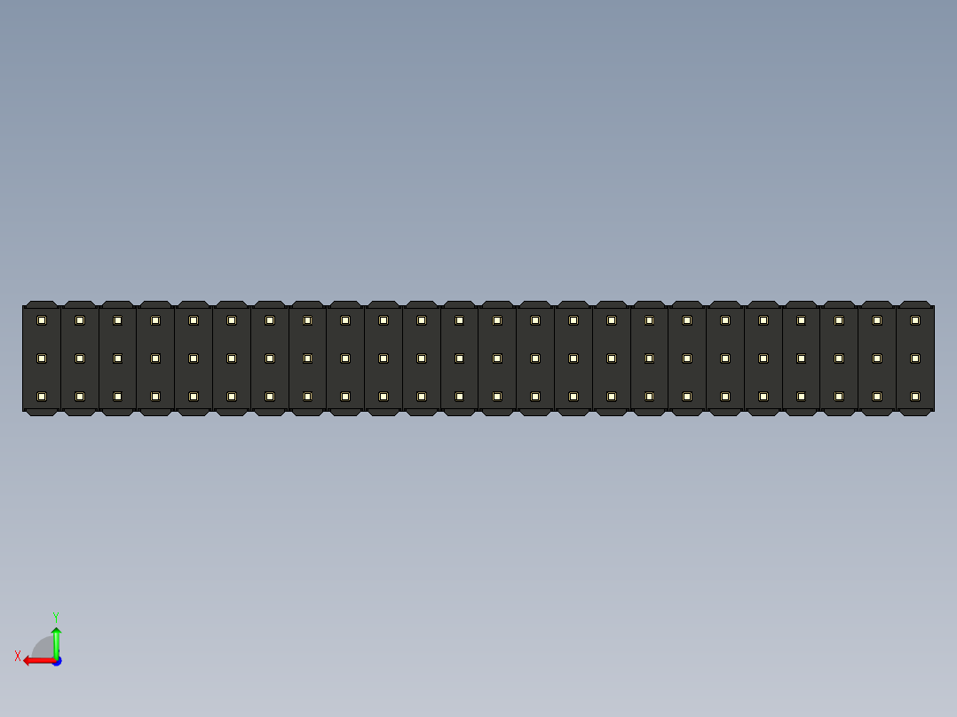 彩色公头100mil（2.54mm）系列-DS1021_black_3x24p_100mil_Type1_rev1.0后视图