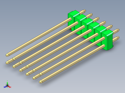 彩色公头100mil（2.54mm）系列-DS1021_green_2x06p_100mil_Type43_rev1.0