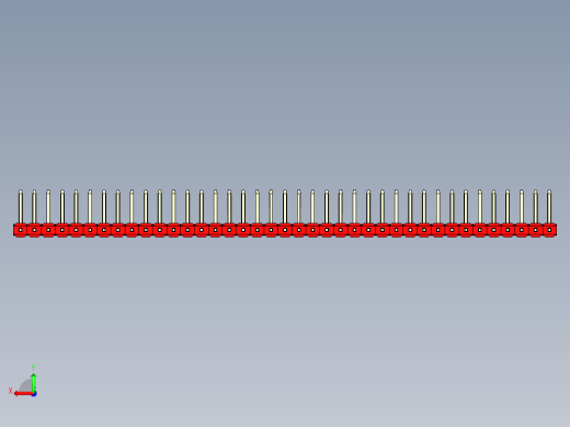 彩色公排针 100mil 2.54mm 系列-DS1022_red_39p_100mil_TypeU_rev1.0后视缩略图