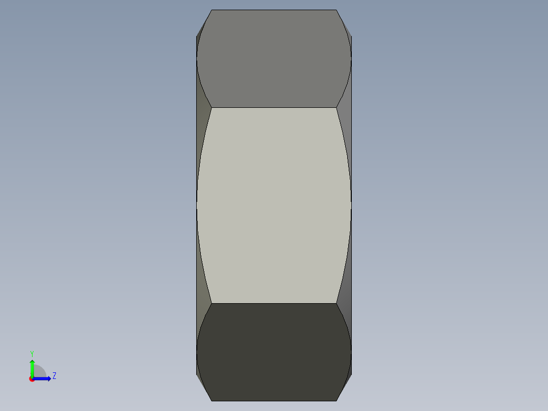 M4 x 0.7mm Thread HEX NUT.STEP左视图