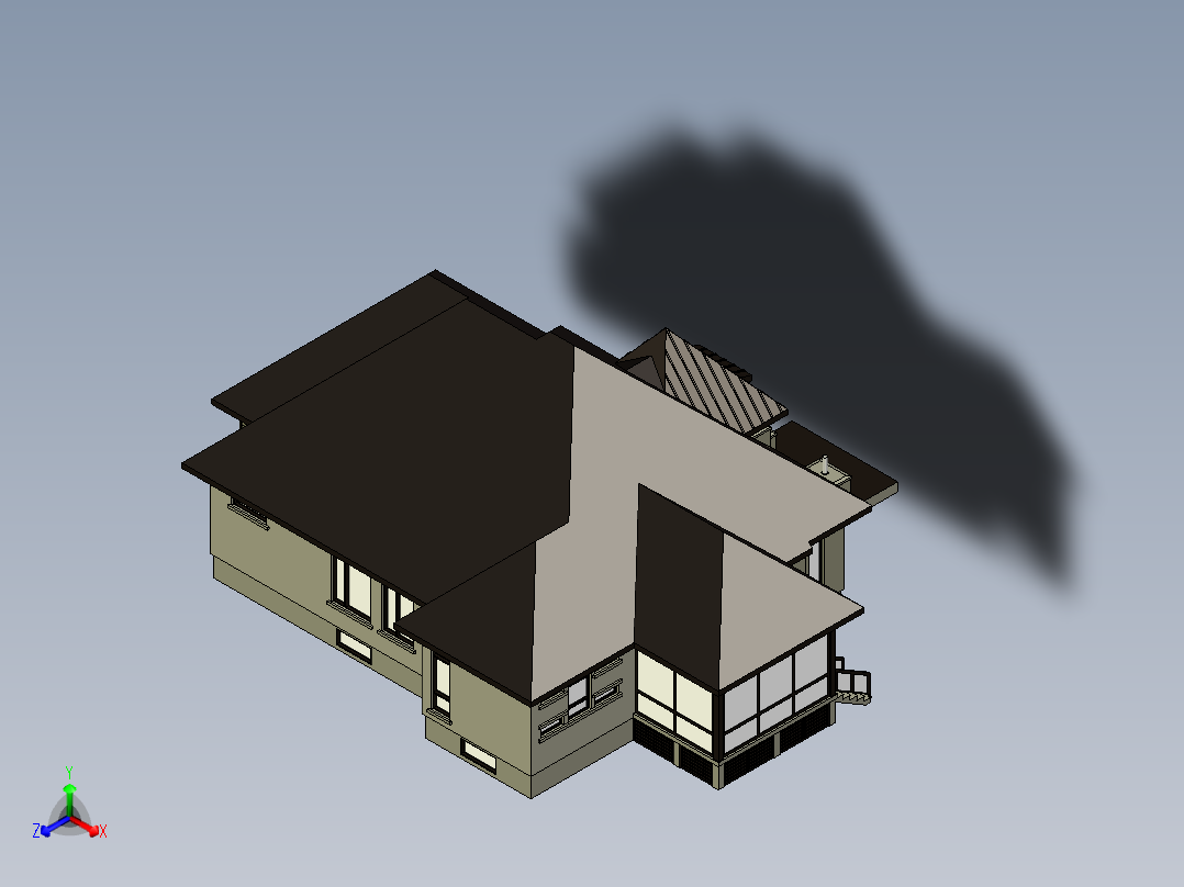 房子正等轴测图