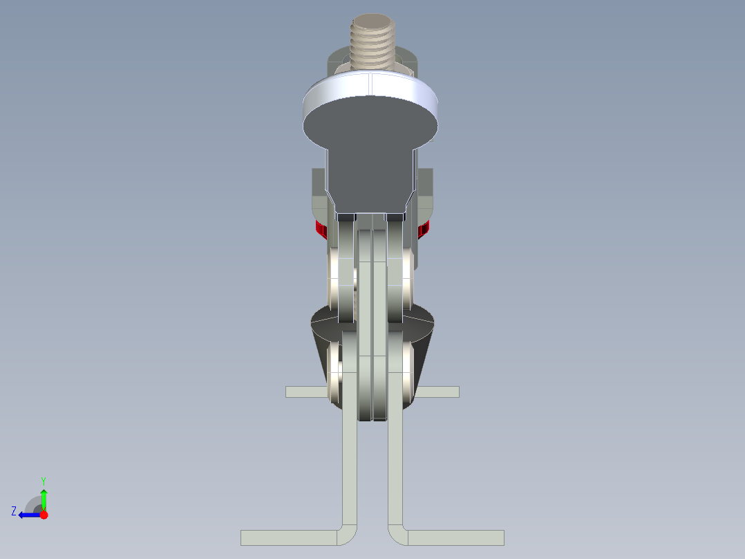 快速夹具水平式夹钳右视图