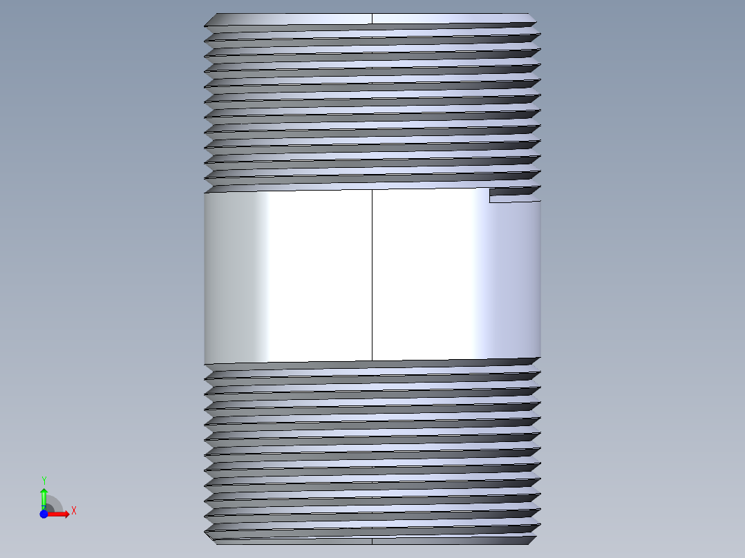 聚氯乙烯配件33-Sch80_Nipple_MPTxMPT_861-215_1.5in x 3in前视图