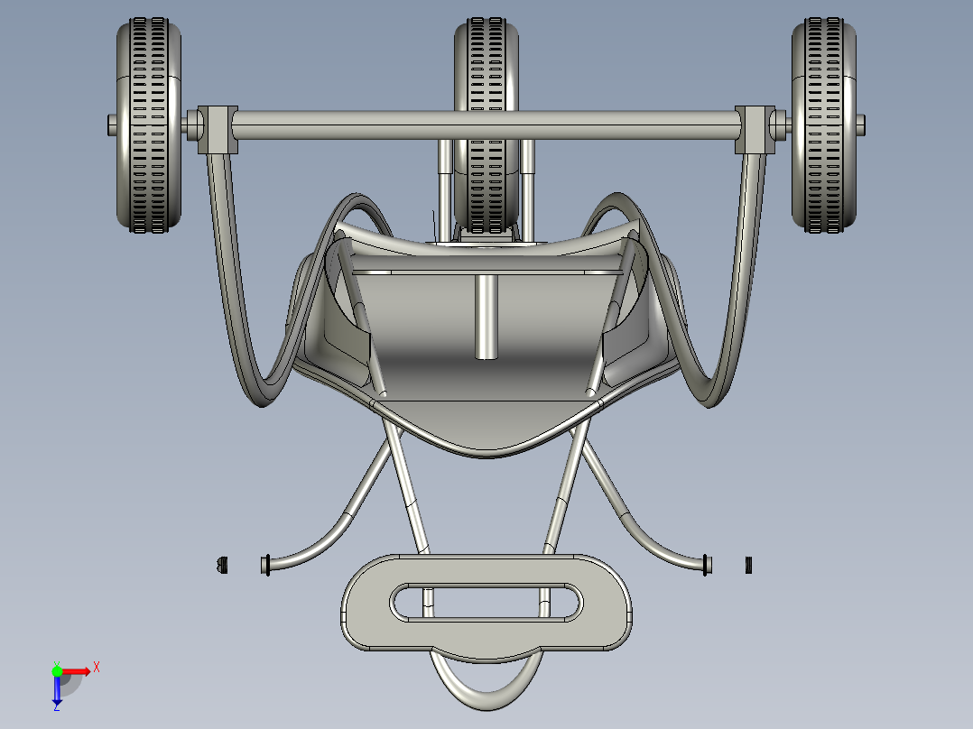 儿童三轮车脚踏-9--igs俯视图