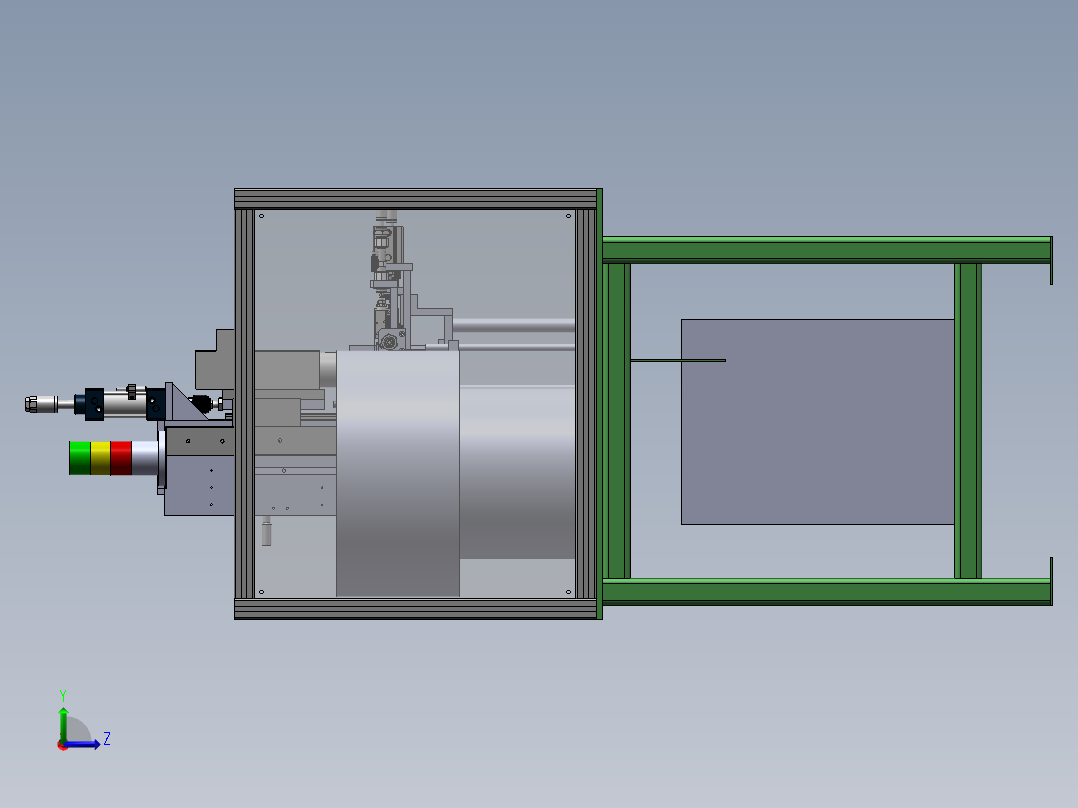 佳位通孔倒角一体机左视图