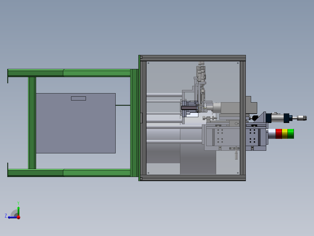佳位通孔倒角一体机右视图