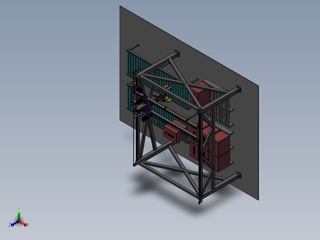包装箱自动码垛设备正等轴测图