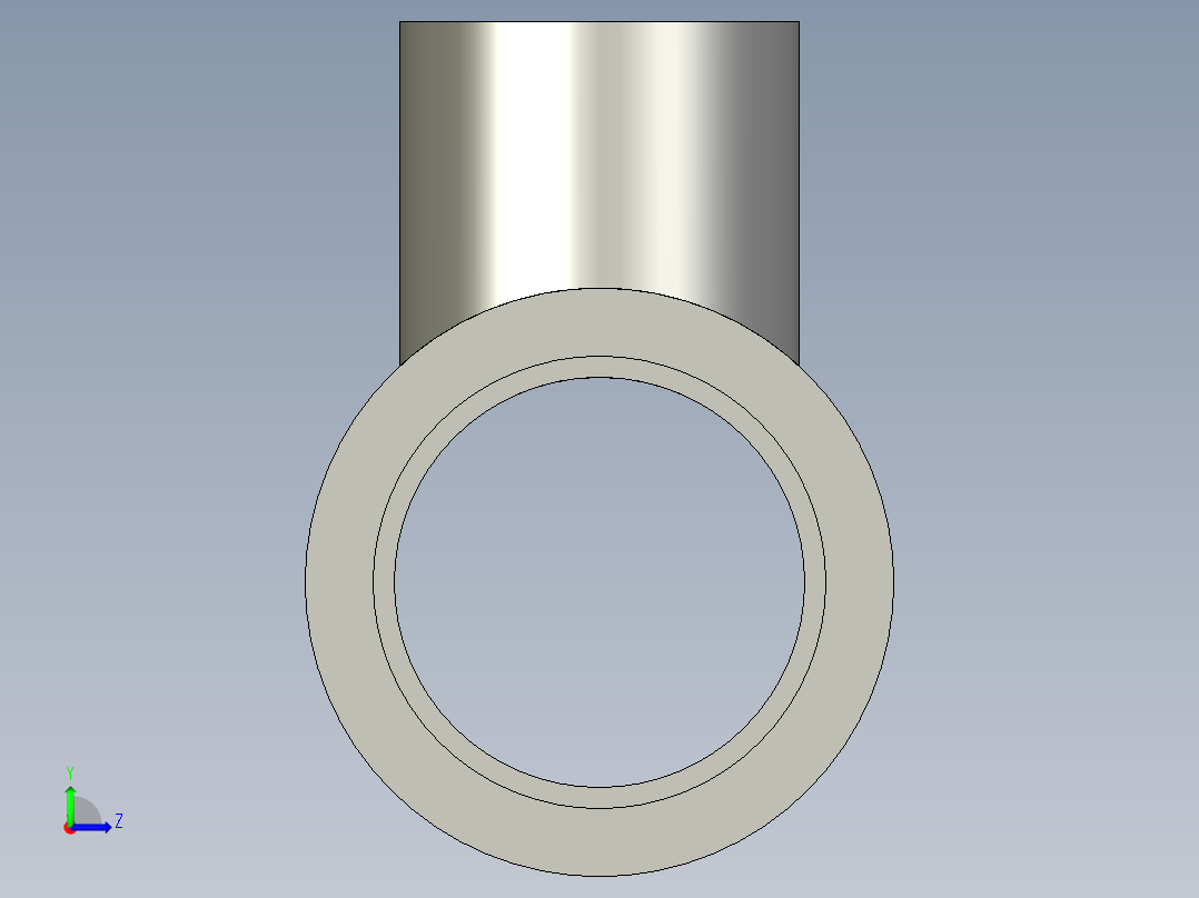 船舶管路系统SeaCor_Molded_ReducingTee_SxSxS_37J101130_1in x 0.5in左视图