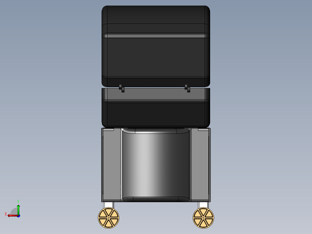 便携式可移动烧烤炉后视图