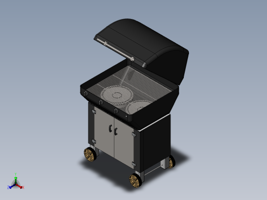 便携式可移动烧烤炉正等轴测缩略图