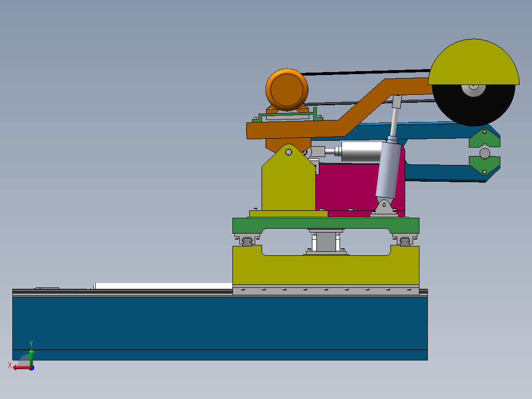 PLC控制得气动随动铸棒线切割机设计含SW三维图==1193976==500后视图