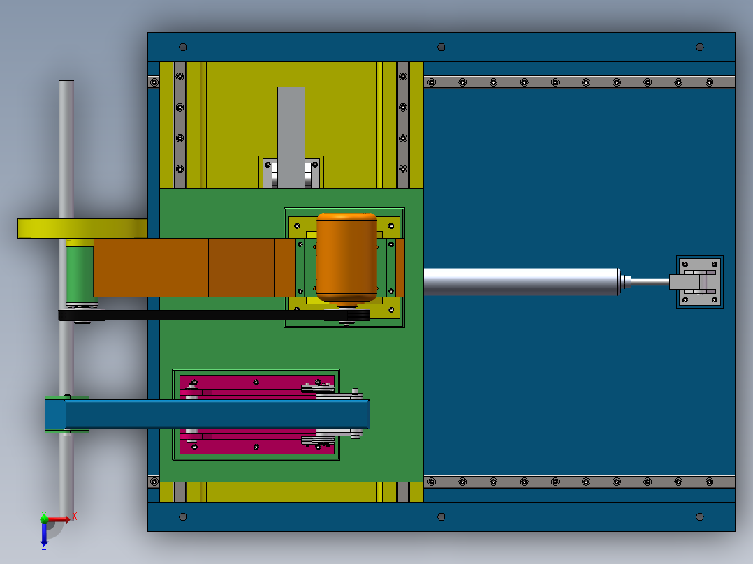 PLC控制得气动随动铸棒线切割机设计含SW三维图==1193976==500俯视图