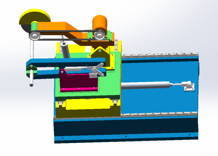 PLC控制得气动随动铸棒线切割机设计含SW三维图==1193976==500